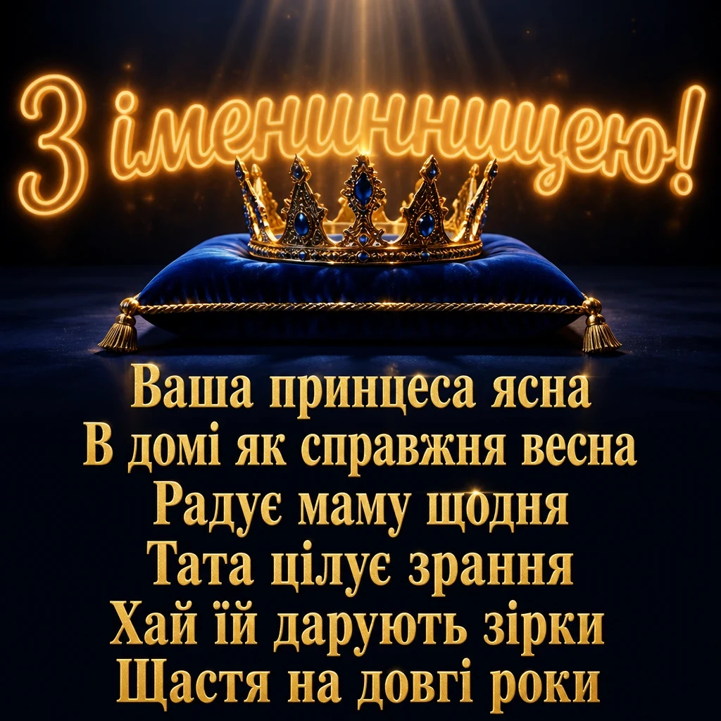 привітання з іменинницею батькам
