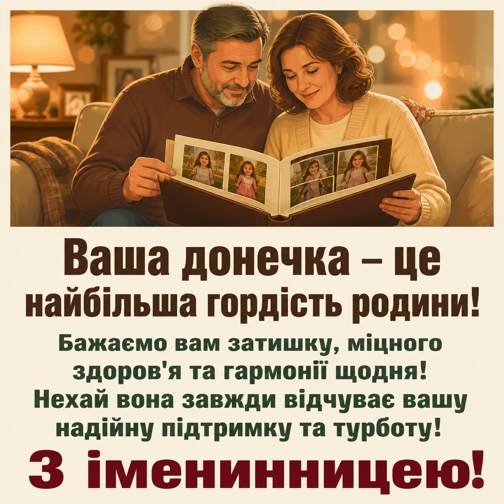 привітання з іменинницею батькам