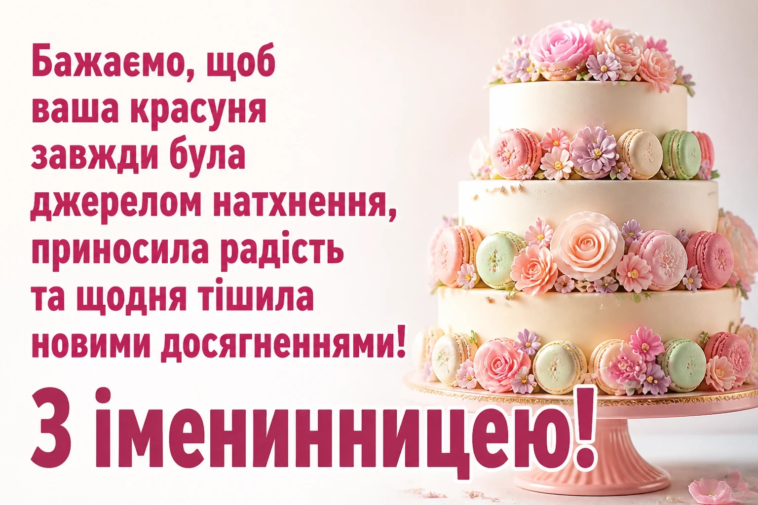 привітання з іменинницею батькам