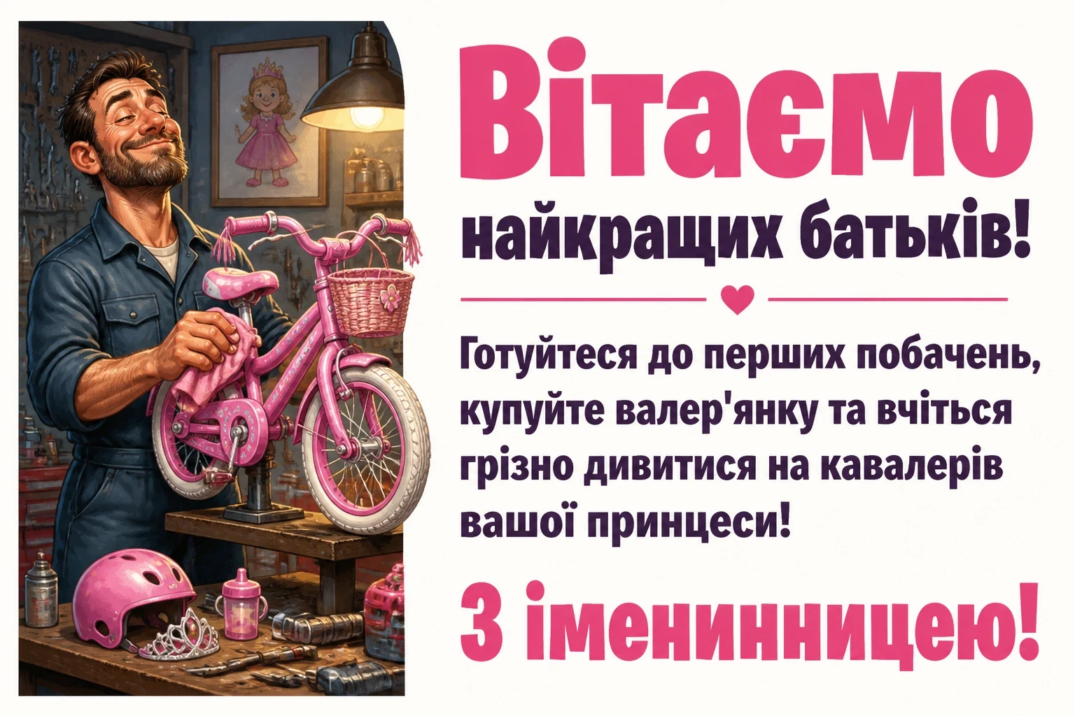 привітання з іменинницею батькам
