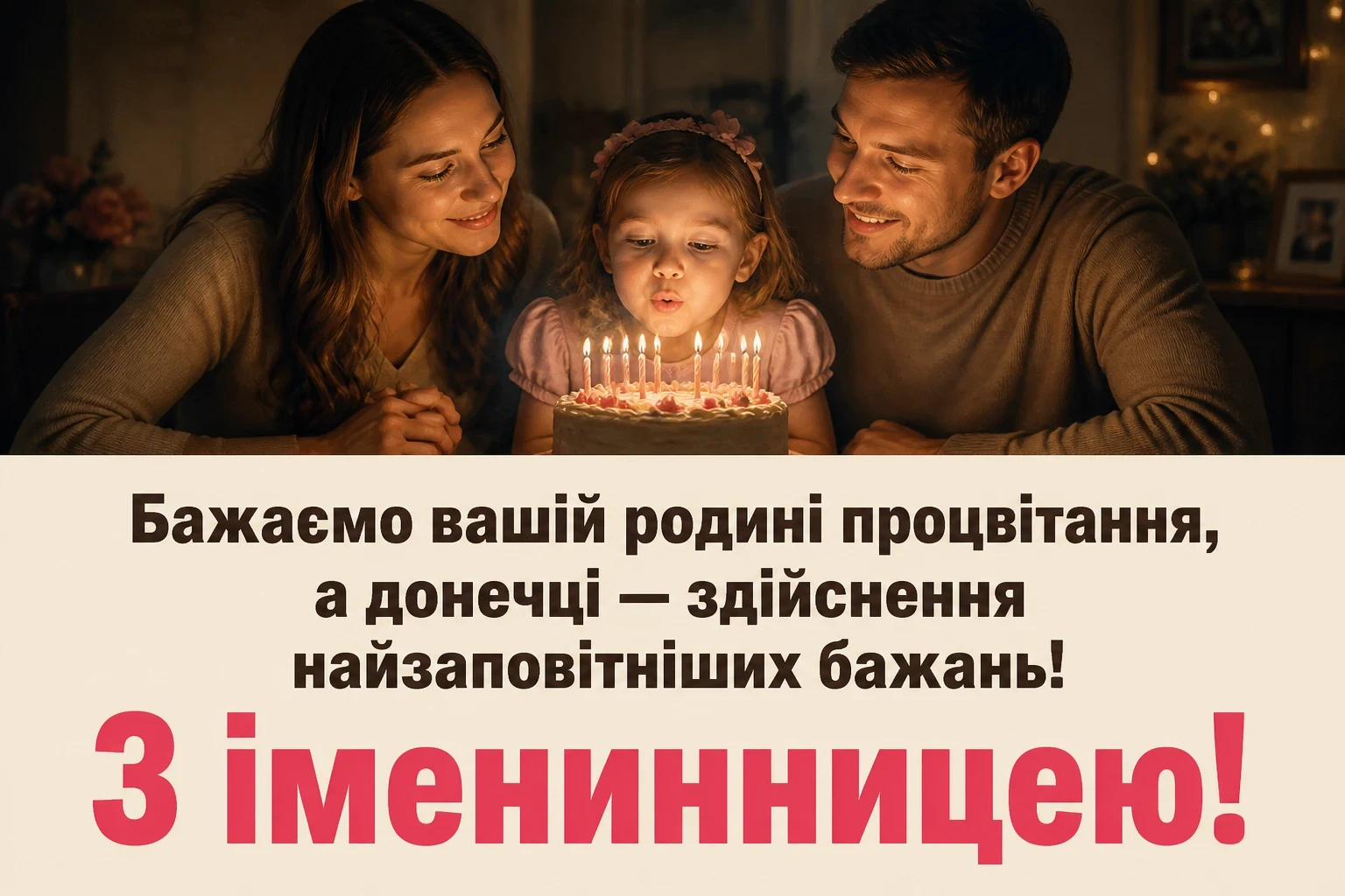 привітання з іменинницею батькам
