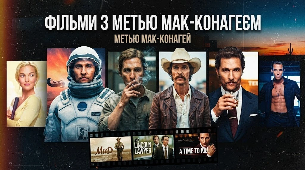 Топ фільмів Метью Мак-Конагея для перегляду